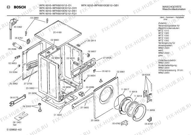 Схема №2 WFK6010DS WFK6010 с изображением Панель для стиралки Bosch 00277723