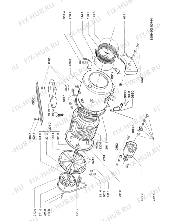 Схема №1 LF 754 - 1 с изображением Переключатель для стиралки Whirlpool 481990310108