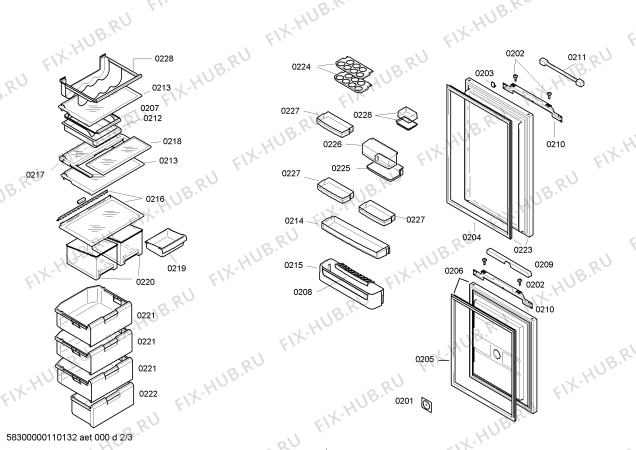 Схема №1 K9724X6 с изображением Решетка для холодильника Bosch 00438644
