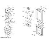 Схема №1 K9724X6 с изображением Решетка для холодильной камеры Bosch 00438645