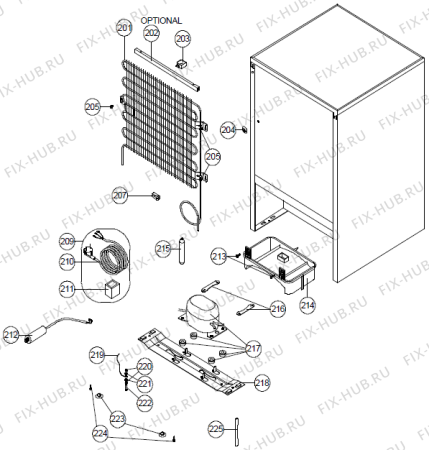 Схема №1 KBT-3142 W (155730) с изображением Запчасть для холодильника Gorenje 249817
