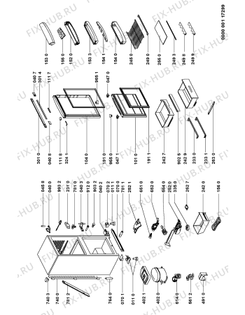 Схема №1 ARZ 805/H с изображением Дверца для холодильника Whirlpool 481244229053