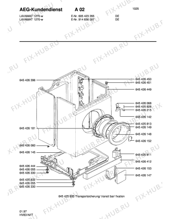 Схема №1 LAV1270 10A с изображением Запчасть для стиралки Aeg 8996454264582