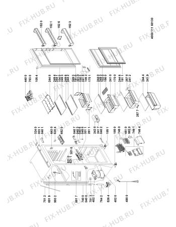 Схема №1 BCB 7030 AA F C O3 с изображением Сенсорная панель для холодильной камеры Whirlpool 481010857017