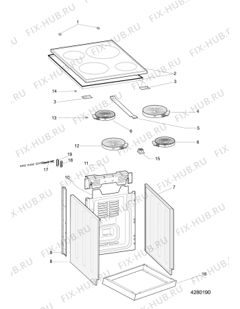 Схема №2 CE6VE6XGRHA (F074474) с изображением Переключатель для плиты (духовки) Indesit C00291300