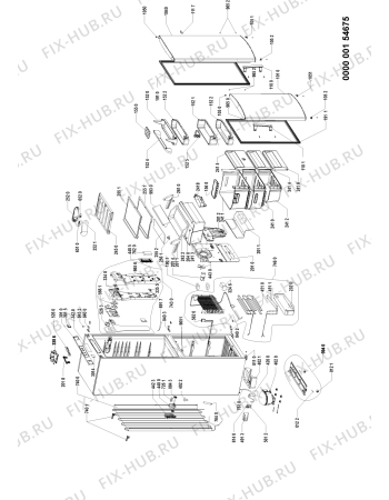 Схема №1 ARC7636/1 с изображением Сосуд для холодильной камеры Whirlpool 480132102913