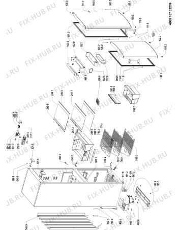 Схема №1 WBE 2614 IX с изображением Дверца для холодильника Whirlpool 481010675589