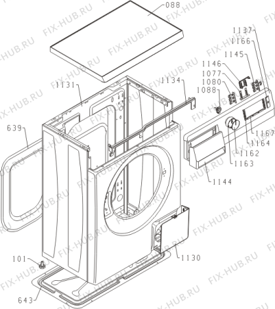 Схема №2 W6523/SC (432150, PS10/21120) с изображением Обшивка для стиральной машины Gorenje 419355