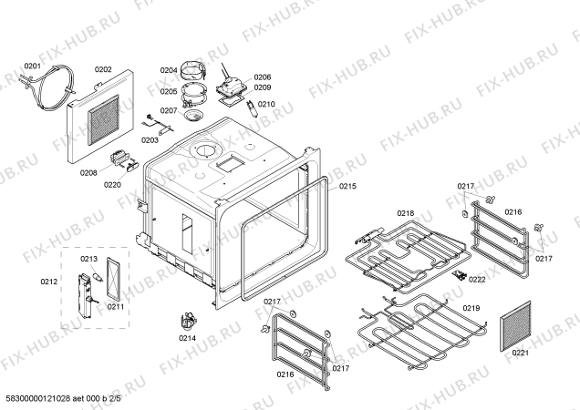 Схема №1 BO240210 с изображением Инстр. по монтажу и установке Gaggenau для плиты (духовки) Bosch 00537015