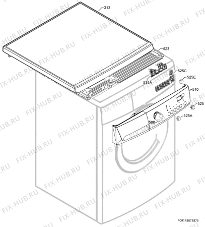 Взрыв-схема стиральной машины Zanussi ZWG77100K - Схема узла Command panel 037