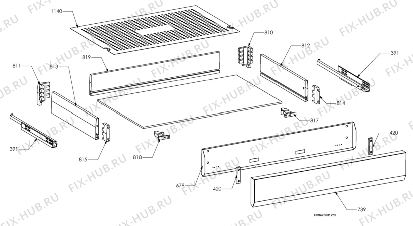 Взрыв-схема плиты (духовки) Aeg Electrolux C41022GN-M - Схема узла Section 9