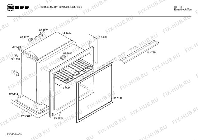 Схема №2 B1160W1 1031315 с изображением Инструкция по эксплуатации для духового шкафа Bosch 00516841