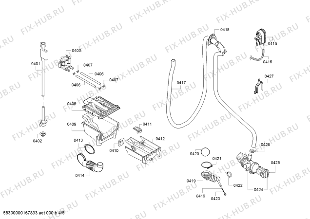 Взрыв-схема стиральной машины Bosch WAQ20327IT Avantixx 7 - Схема узла 04