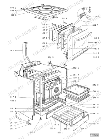 Схема №1 ACM 362 D/WH с изображением Уплотнение для электропечи Whirlpool 481953268894