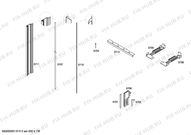 Схема №1 CIB36MIEL1 KF 1911 SF с изображением Внешняя дверь для холодильника Bosch 00247811