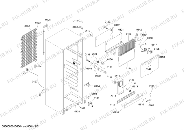 Схема №2 RS32U7042C Coldex с изображением Панель воздуховода для холодильной камеры Bosch 00663201