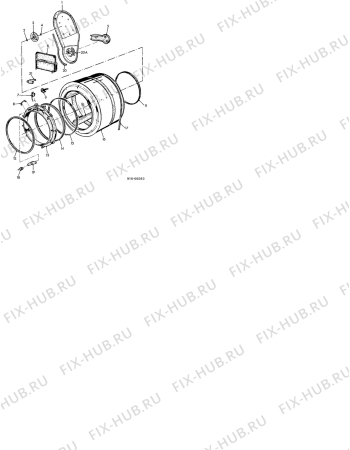 Взрыв-схема стиральной машины Electrolux CMK23RLE - Схема узла Drum