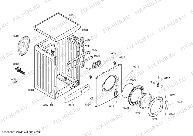 Схема №1 WAE2416SGB -1200 Silver Edition с изображением Панель управления для стиралки Bosch 00660297