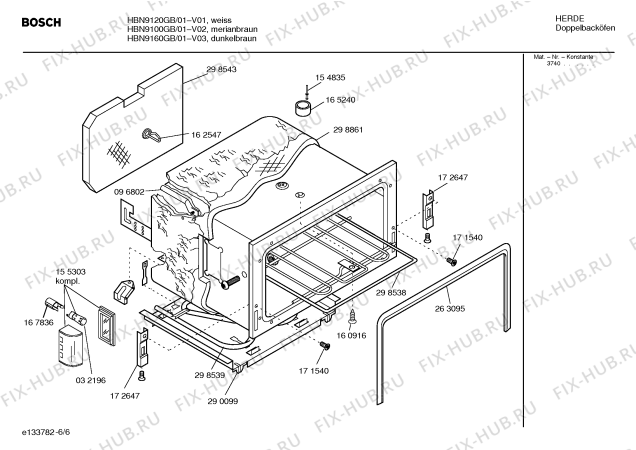 Схема №1 HBN9100GB с изображением Панель управления для плиты (духовки) Bosch 00361344