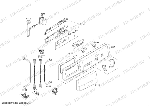 Схема №2 WFO2820FG Maxx WFO2820 с изображением Панель управления для стиральной машины Bosch 00444085