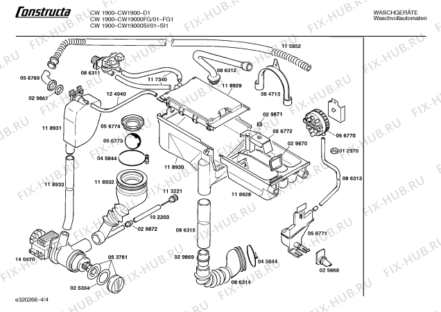Взрыв-схема стиральной машины Constructa CW19000FG CW1900 - Схема узла 04