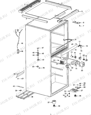 Взрыв-схема холодильника Tricity Bendix ECD028W - Схема узла Cabinet + furniture (extra)