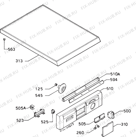 Взрыв-схема посудомоечной машины Zanussi ZP3414 - Схема узла Command panel 037