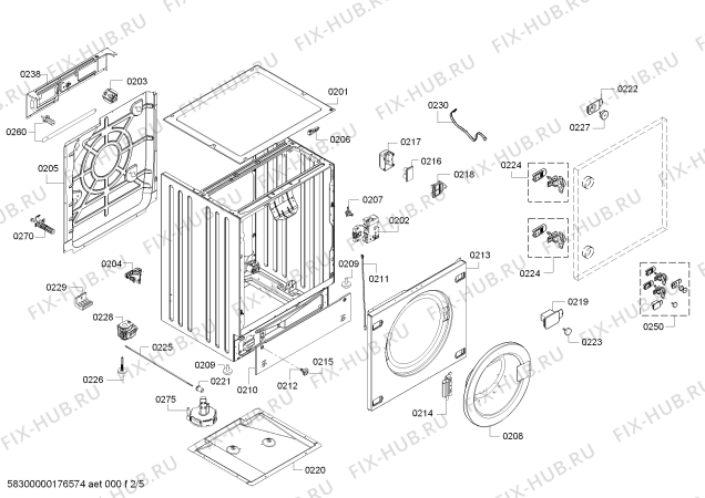 Схема №1 V6540X0 с изображением Модуль управления для стиралки Bosch 00791892