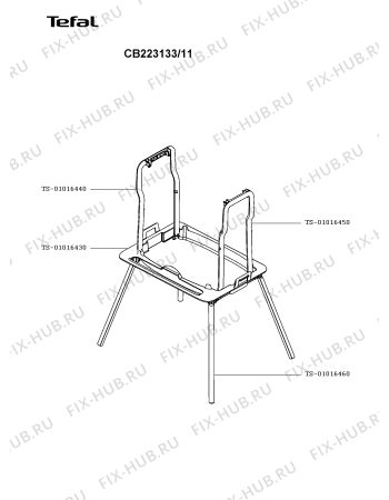 Взрыв-схема гриля Tefal CB223133/11 - Схема узла YP003013.0P2