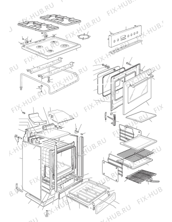 Схема №1 D61GW с изображением Субмодуль для плиты (духовки) DELONGHI 35C6P09SD1