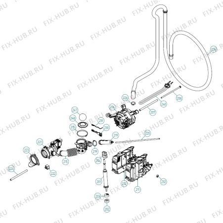 Взрыв-схема стиральной машины Gorenje WA6863 AT   -White #1886863400 (900003445, WM60.2) - Схема узла 02