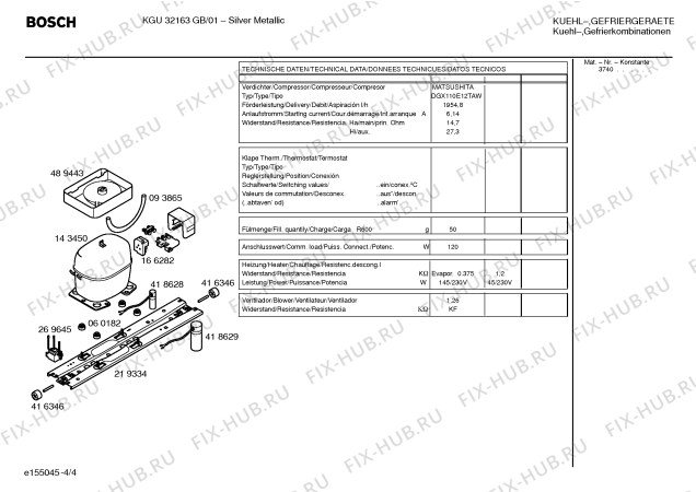 Взрыв-схема холодильника Bosch KGU32163GB - Схема узла 04