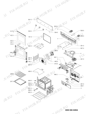 Схема №1 AKP 258/NB с изображением Обшивка для плиты (духовки) Whirlpool 480121104134