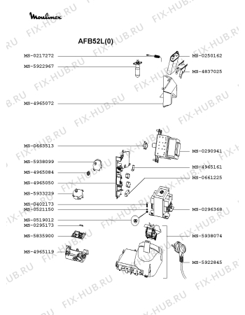 Взрыв-схема микроволновой печи Moulinex AFB52L(0) - Схема узла JP002017.9P3