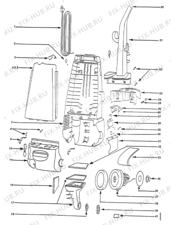 Взрыв-схема пылесоса Electrolux Z1375 - Схема узла Section 2