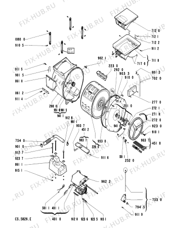 Схема №1 WAT 6110/WS-F с изображением Обшивка для стиральной машины Whirlpool 481945328325