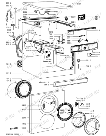 Схема №1 CHAMP 1400 с изображением Обшивка для стиральной машины Whirlpool 480111104166