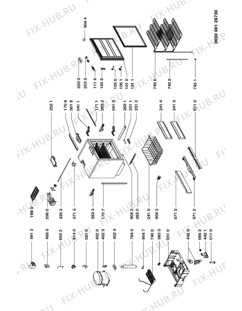 Схема №1 CBU 631 W 245 380 10 с изображением Испаритель для холодильной камеры Whirlpool 481951138577