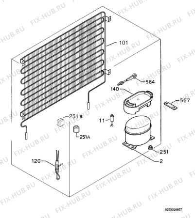 Взрыв-схема холодильника Arthurmartinelux ART21001W - Схема узла Cooling system 017