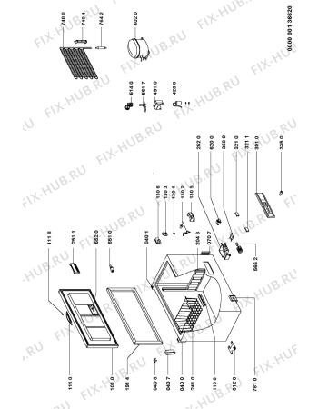 Схема №1 AFG 524-C/H с изображением Конденсатор для холодильника Whirlpool 481212028015