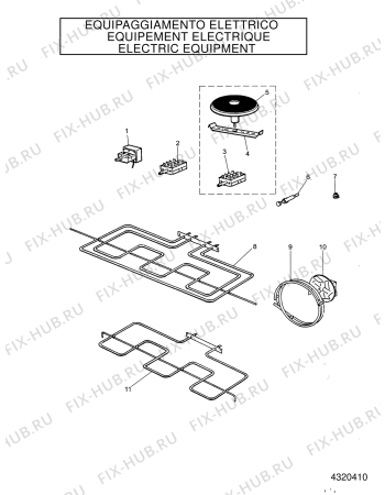 Схема №1 C09SG1XHAS (F082142) с изображением Панель для плиты (духовки) Indesit C00298403