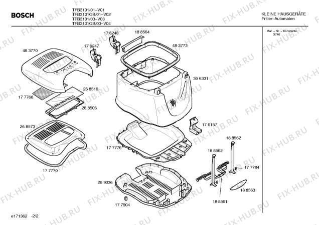 Схема №1 TFB3102 с изображением Нагревательный элемент для тостера (фритюрницы) Bosch 00483772