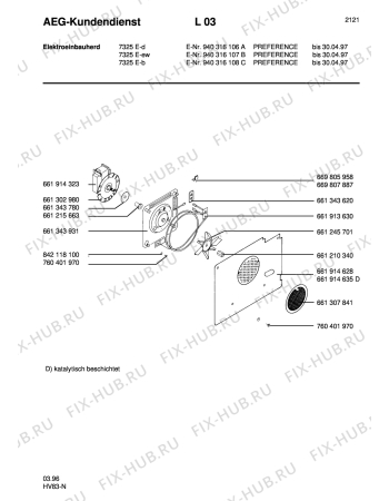 Взрыв-схема плиты (духовки) Aeg 7325E-D - Схема узла Section5