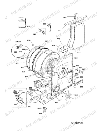 Взрыв-схема плиты (духовки) Ariston A45VNA (F030616) - Схема узла