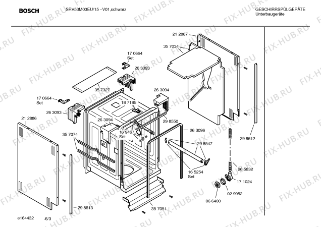 Взрыв-схема посудомоечной машины Bosch SRV53M03EU - Схема узла 03