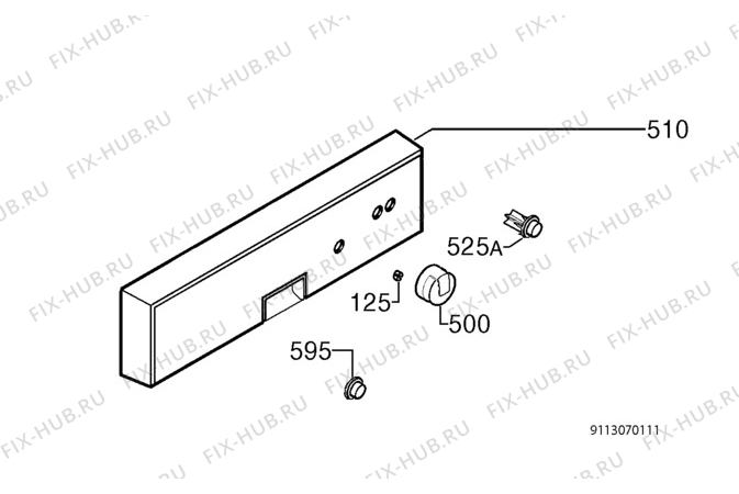 Взрыв-схема посудомоечной машины Electrolux ESI64602XR - Схема узла Command panel 037