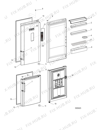 Взрыв-схема холодильника Whirlpool WTNF923W (F155282) - Схема узла