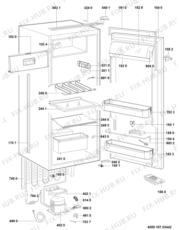 Схема №1 002.822.93 REW 120 REFRIGERATOR с изображением Другое для холодильной камеры Whirlpool 481010656015