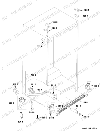 Схема №2 WSE 2930 W с изображением Сенсорная панель для холодильника Whirlpool 481010460225