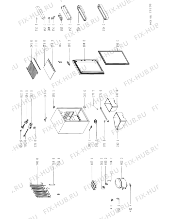 Схема №1 FR 166 SE с изображением Ручка регулировки Whirlpool 481928228644